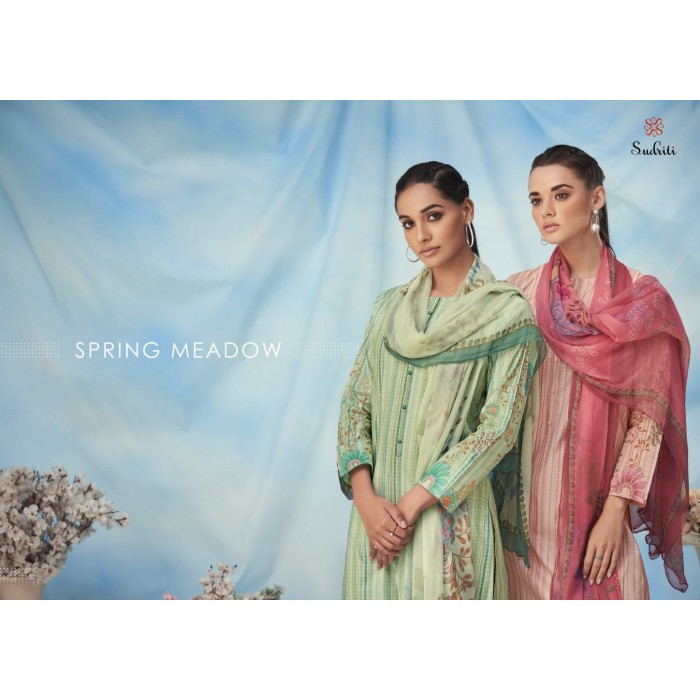Sudriti Spring Meadow Pure Cotton Print Dress Materials
